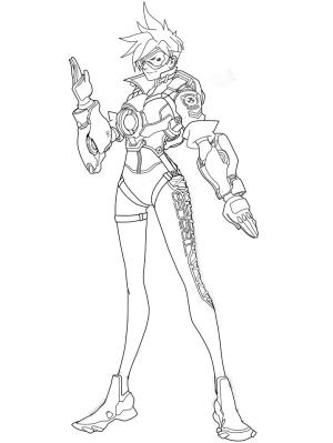 Overwatch boyama sayfası,  coloring page, Tracer biçim Overwatch, 