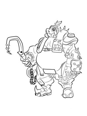 Overwatch boyama sayfası,  coloring page, Roadhog Overwatch, 