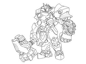 Overwatch boyama sayfası,  coloring page, Reinhardt içinde Overwatch, 