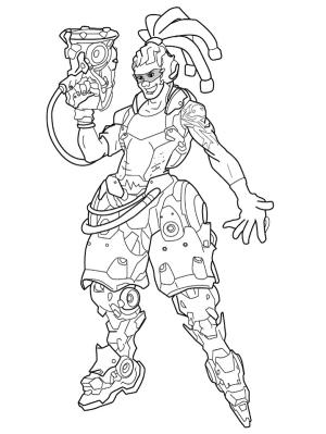 Overwatch boyama sayfası,  coloring page, lúcio overwatch, 