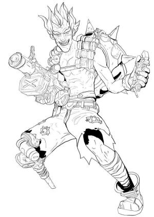 Overwatch boyama sayfası,  coloring page, Junkrat Overwatch, 