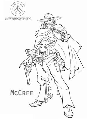 Overwatch boyama sayfası,  coloring page, McCree overwatch, 