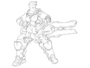 Overwatch boyama sayfası,  coloring page, Zarya içinde Overwatch, 