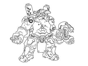 Overwatch boyama sayfası,  coloring page, Torbjörn Overwatch, 