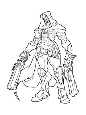 Overwatch boyama sayfası,  coloring page, Reaper Overwatch, 