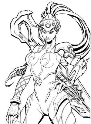 Overwatch boyama sayfası,  coloring page, Widowmaker içinde Overwatch, 