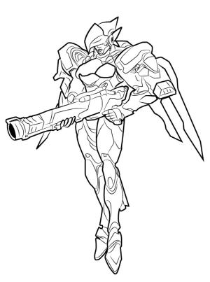 Overwatch boyama sayfası,  coloring page, Pharah Overwatch, 