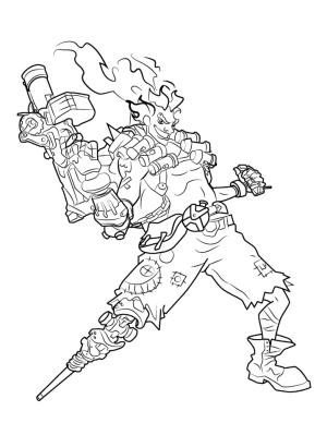 Overwatch boyama sayfası,  coloring page, Junkrat itibaren Overwatch, 