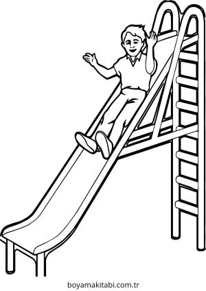 Oyun Parkı boyama sayfası – boyama etkinliği, çocuk aktivitesi