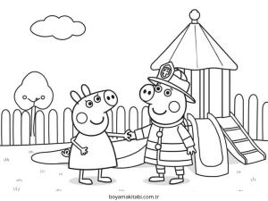 Oyun Parkı boyama sayfası – yaratıcılık, eğlenceli etkinlik