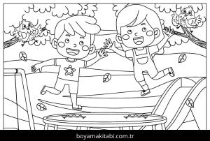 Oyun Parkı boyama sayfası,  coloring page, , Playground Coloring Page Jpg