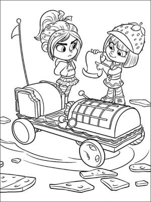 Oyunbozan Ralph boyama sayfası,  coloring page, Vanellope ve Arkadaş, 