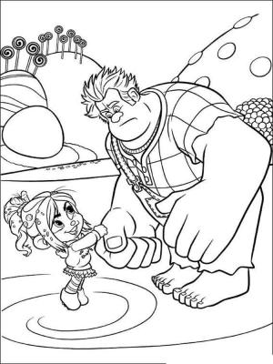 Oyunbozan Ralph boyama sayfası,  coloring page, Ralph ve Vanellope Yazdır, 