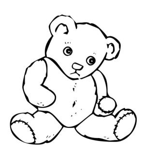 Oyuncak Ayı boyama sayfası,  coloring page, Oyuncak ayı üzgün, 