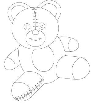 Oyuncak Ayı boyama sayfası,  coloring page, Sevimli bir oyuncak ayı, 