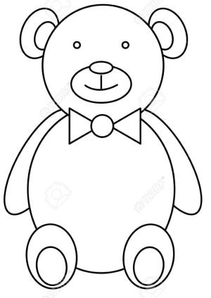 Oyuncak Ayı boyama sayfası,  coloring page, Basit oyuncak ayı, 