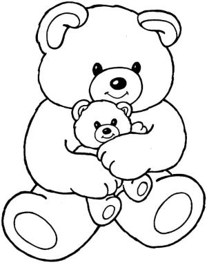 Oyuncak Ayı boyama sayfası,  coloring page, Büyük ve küçük oyuncak ayı, 