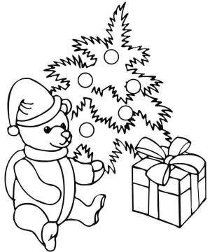 Oyuncak Ayı boyama sayfası,  coloring page, Noel oyuncak ayı, 