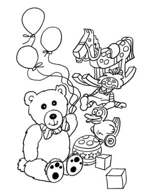 Oyuncak Ayı boyama sayfası,  coloring page, Oyuncak ayı ve oyuncaklar, 