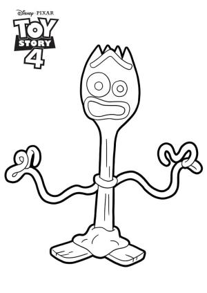 Oyuncak Hikayesi boyama sayfası,  coloring page, Forky Disney Oyuncak Hikayesi, 