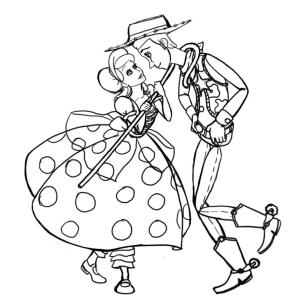 Oyuncak Hikayesi boyama sayfası,  coloring page, Bo Peep ve Woody Oyuncak Hikayesi, 