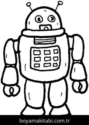 Oyuncak boyama sayfası – çizgi film temalı, basit çizim