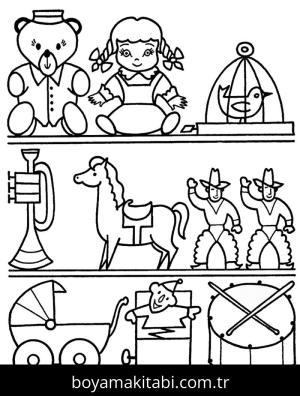 Oyuncak boyama sayfası – yaratıcılık, eğlenceli etkinlik