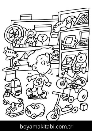 Oyuncak boyama sayfası – el becerilerini geliştirir, boyama çalışması