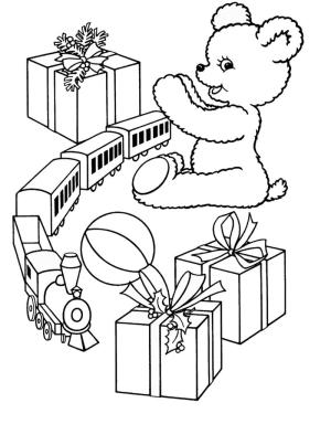 Oyuncak boyama sayfası,  coloring page, Noel Oyuncakları, 