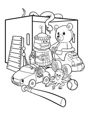 Oyuncak boyama sayfası,  coloring page, Sevimli Oyuncak, 