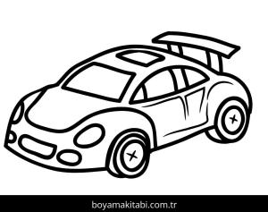 Oyuncak boyama sayfası – çizgi film temalı, basit çizim