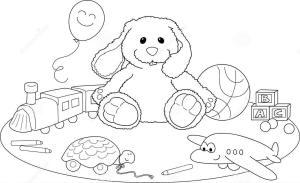 Oyuncak boyama sayfası,  coloring page, Kawaii Oyuncak, 