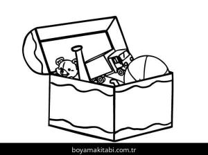 Oyuncak boyama sayfası – PDF indir, sevimli karakter