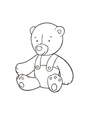 Oyuncak boyama sayfası,  coloring page, Bebek Ayı Oyuncak, 