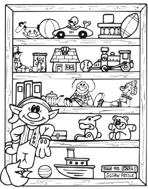 Oyuncak boyama sayfası,  coloring page, Elf ve Oyuncaklar, 