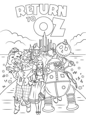 Oz Büyücüsü boyama sayfası,  coloring page, Oz’e Dön, 