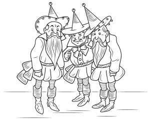 Oz Büyücüsü boyama sayfası,  coloring page, Oz Munchkins Büyücüsü, 