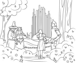 Oz Büyücüsü boyama sayfası,  coloring page, Oz Büyücüsü Zümrüt Şehri, 