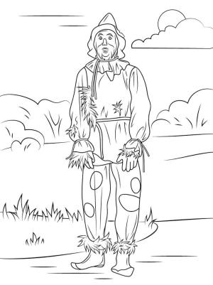 Oz Büyücüsü boyama sayfası,  coloring page, Oz Büyücüsünden Korkuluk, 