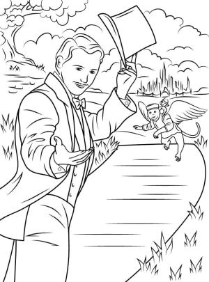 Oz Büyücüsü boyama sayfası,  coloring page, Muhteşem ve Kudretli Oz, 