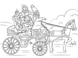 Oz Büyücüsü boyama sayfası,  coloring page, Farklı Bir Renkteki At, 