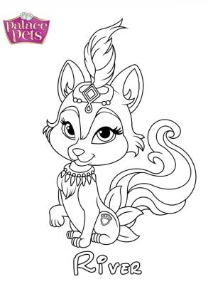 Palace Pets boyama sayfası,  coloring page, Nehir Prensesi, 