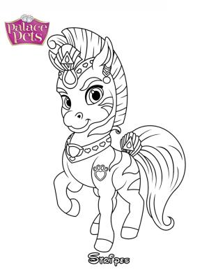 Palace Pets boyama sayfası,  coloring page, Zebra Prensesleri Çizgili, 