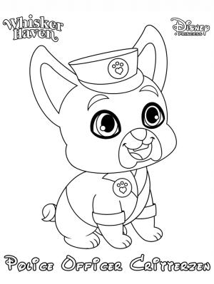 Palace Pets boyama sayfası,  coloring page, Polis Memuru Critterzen, 