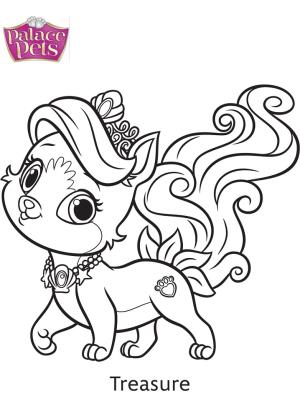 Palace Pets boyama sayfası,  coloring page, Saray Evcil Hayvanları Hazinesi, 