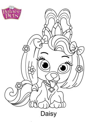 Palace Pets boyama sayfası,  coloring page, Saray Evcil Papatya, 