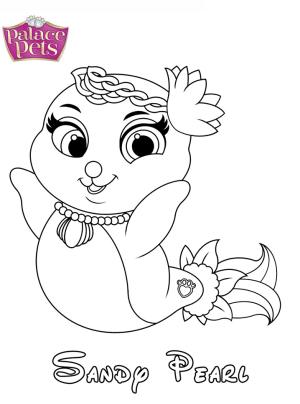 Palace Pets boyama sayfası,  coloring page, Sandy İnci Prensesi, 