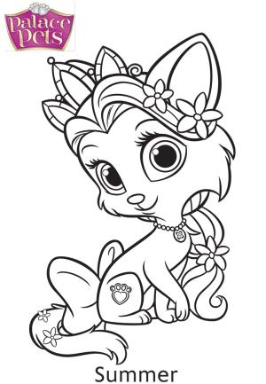 Palace Pets boyama sayfası,  coloring page, Saray Evcil Hayvanları Yaz, 