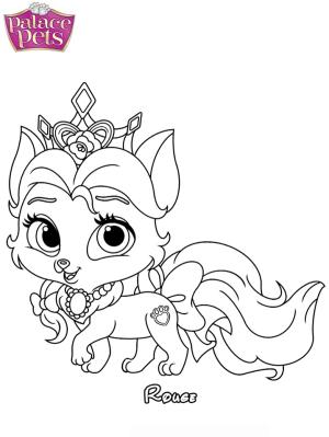 Palace Pets boyama sayfası,  coloring page, Saray Evcil Hayvanları Rouge, 