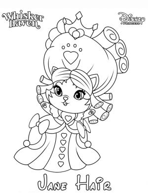 Palace Pets boyama sayfası,  coloring page, Bıyık Cenneti Jane Saç Prensesi, 